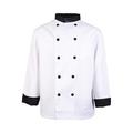 Kng Small White and Black Executive Chef Coat 1048S